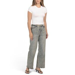 SWEET APPAREL Multi 2pc Wide Leg Jeans With T-shirt Set